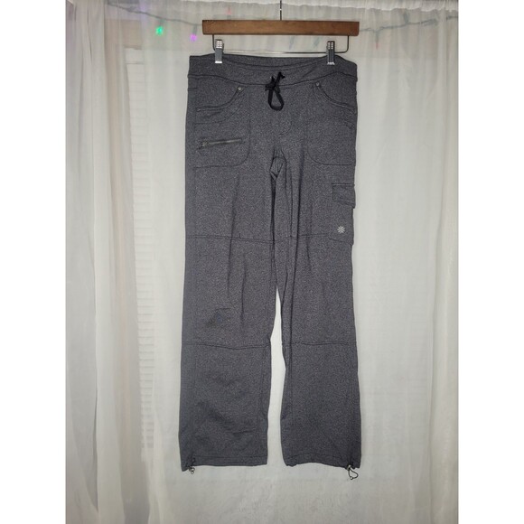 Athleta Bettona Boyfriend Pant Womans Small Heathered Gray Cargo Hiking Stretch - Picture 1 of 5